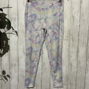 MTA Sport XL 14/16 Leggings Kids Multicolor Pastel Abstract Swirl Athletic Pants